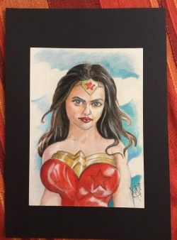 #WonderWoman -  Illustrazione originale a matita colorata 21x29,7 8 euro