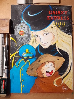 #Galaxy Express 999 - illustrazione autentificata 21x29,7 15 euro