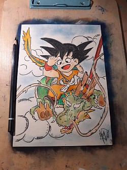 Dragon Ball Formato A5 - matite colorate - 5 euro